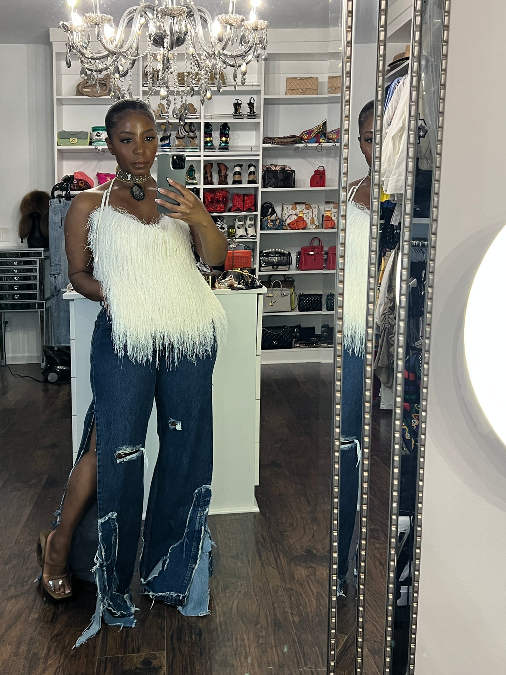 The Showstopper Fringe Halter - The Vault by Sacha