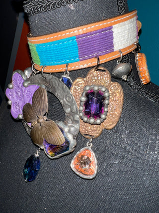 Sapphire Butterfly Handmade Choker