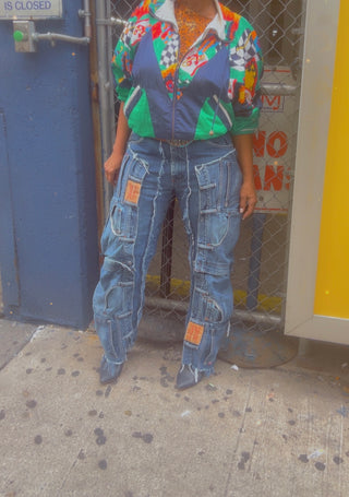 Custom Destructed Chaps Denim