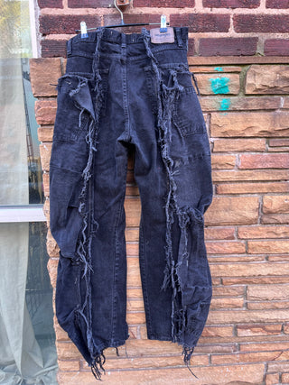 Black Denim Button Chaps - The Vault by Sacha