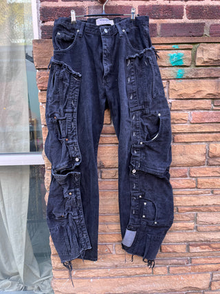 Black Denim Button Chaps - The Vault by Sacha