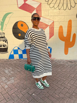 Striped Sweater Dress