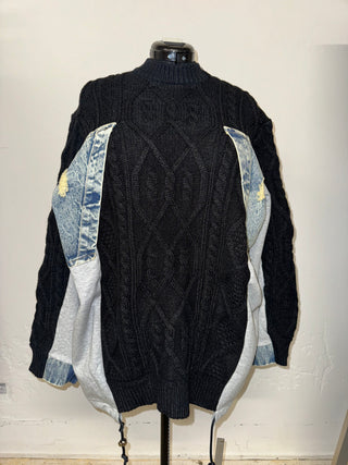 Mixed Media Sweater w. Denim - The Vault by Sacha