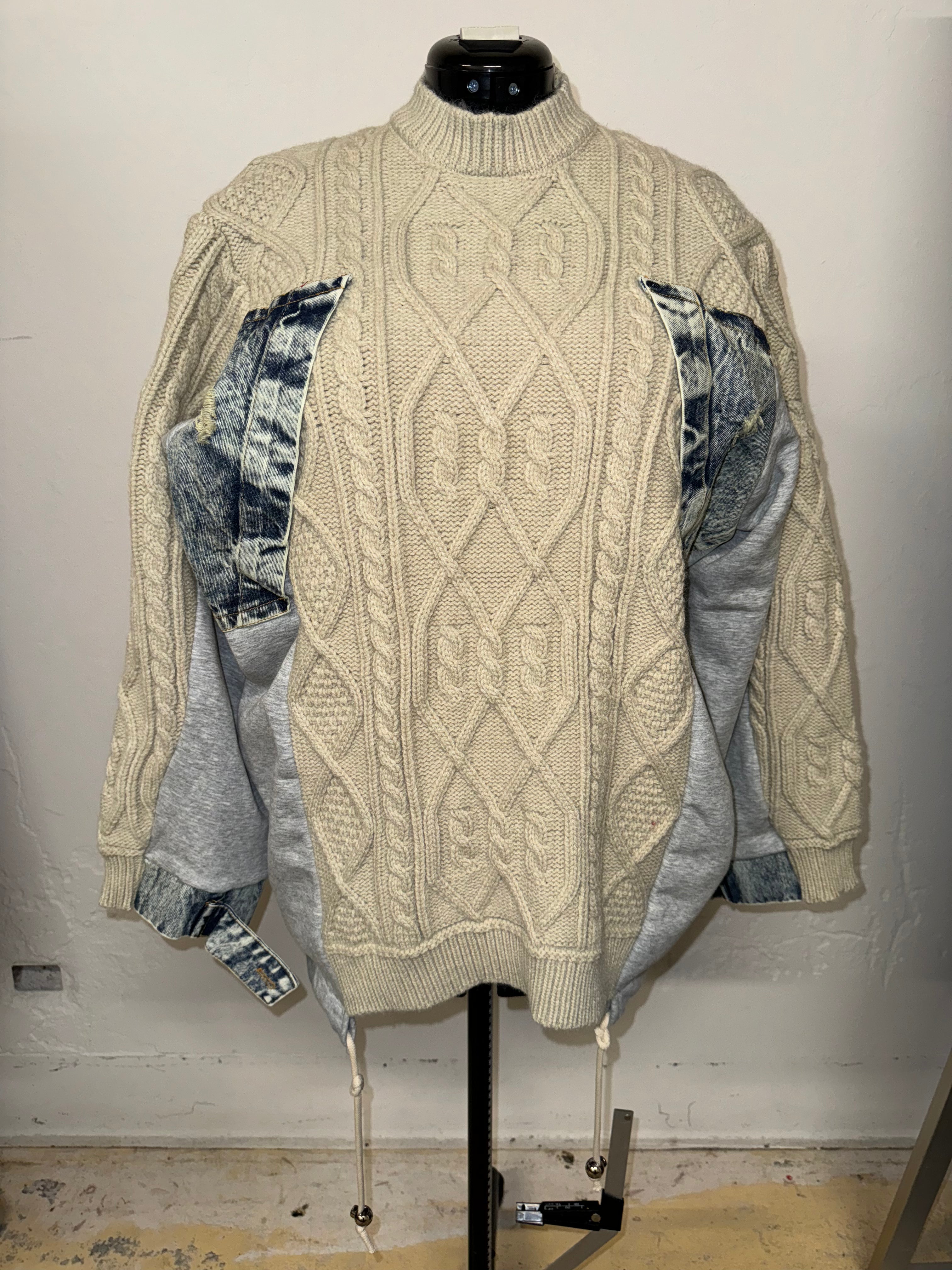 Mixed Media Sweater w/denim The Vault by Sacha
