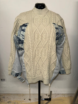 Mixed Media Sweater w. Denim - The Vault by Sacha