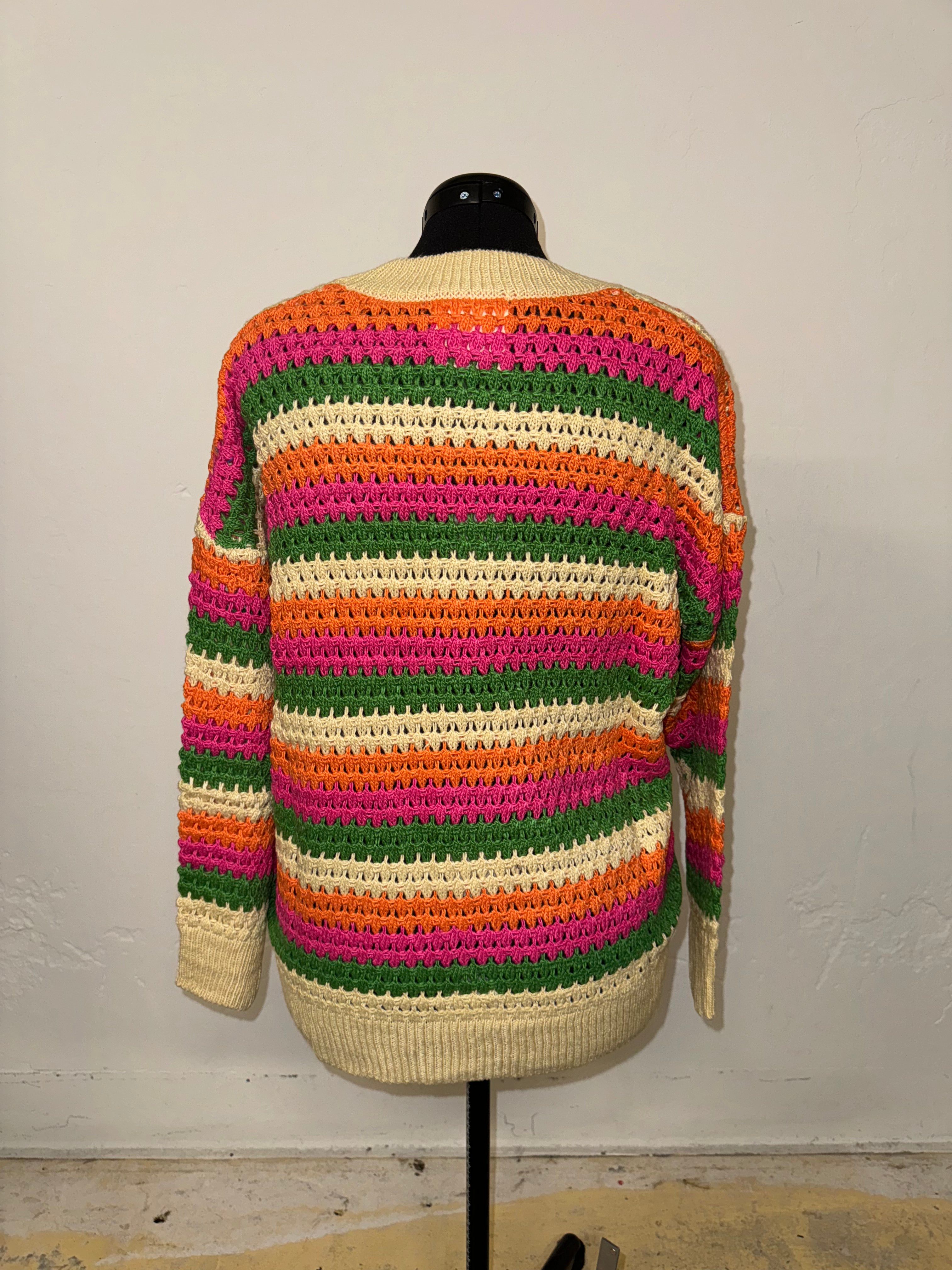 Tri Color Knit Cardigan FINAL SALE