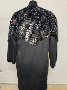 Sequin Leather Pocket Sweater Dress FINAL SALE