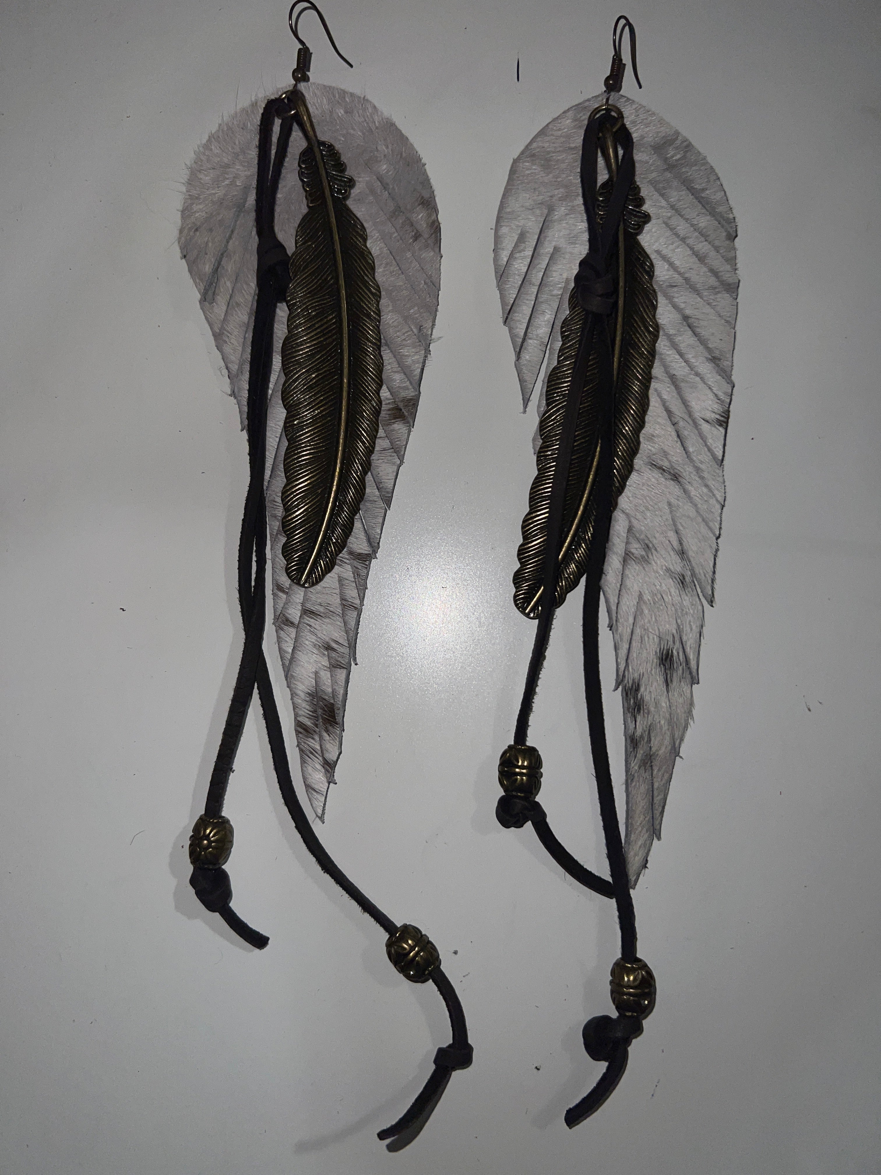 Genuine Leather Pony Hair Earrings - The Vault by Sacha