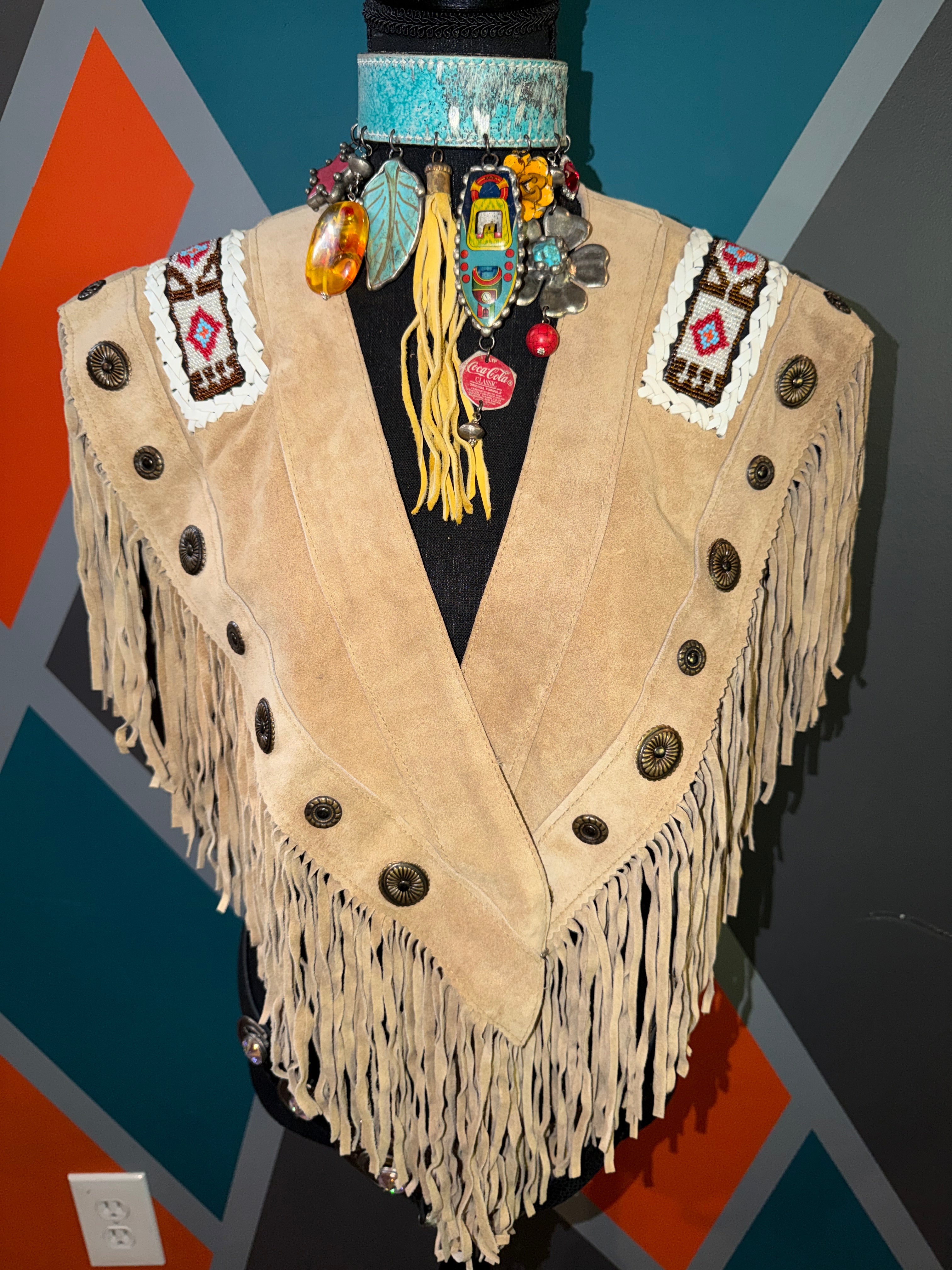 Wild West One-of-a-Kind Fringe Poncho