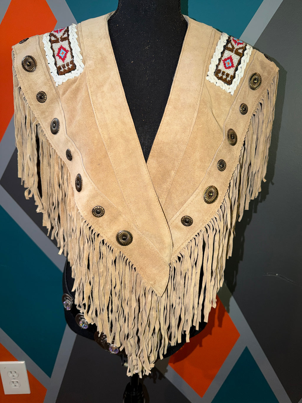 Wild West One-of-a-Kind Fringe Poncho