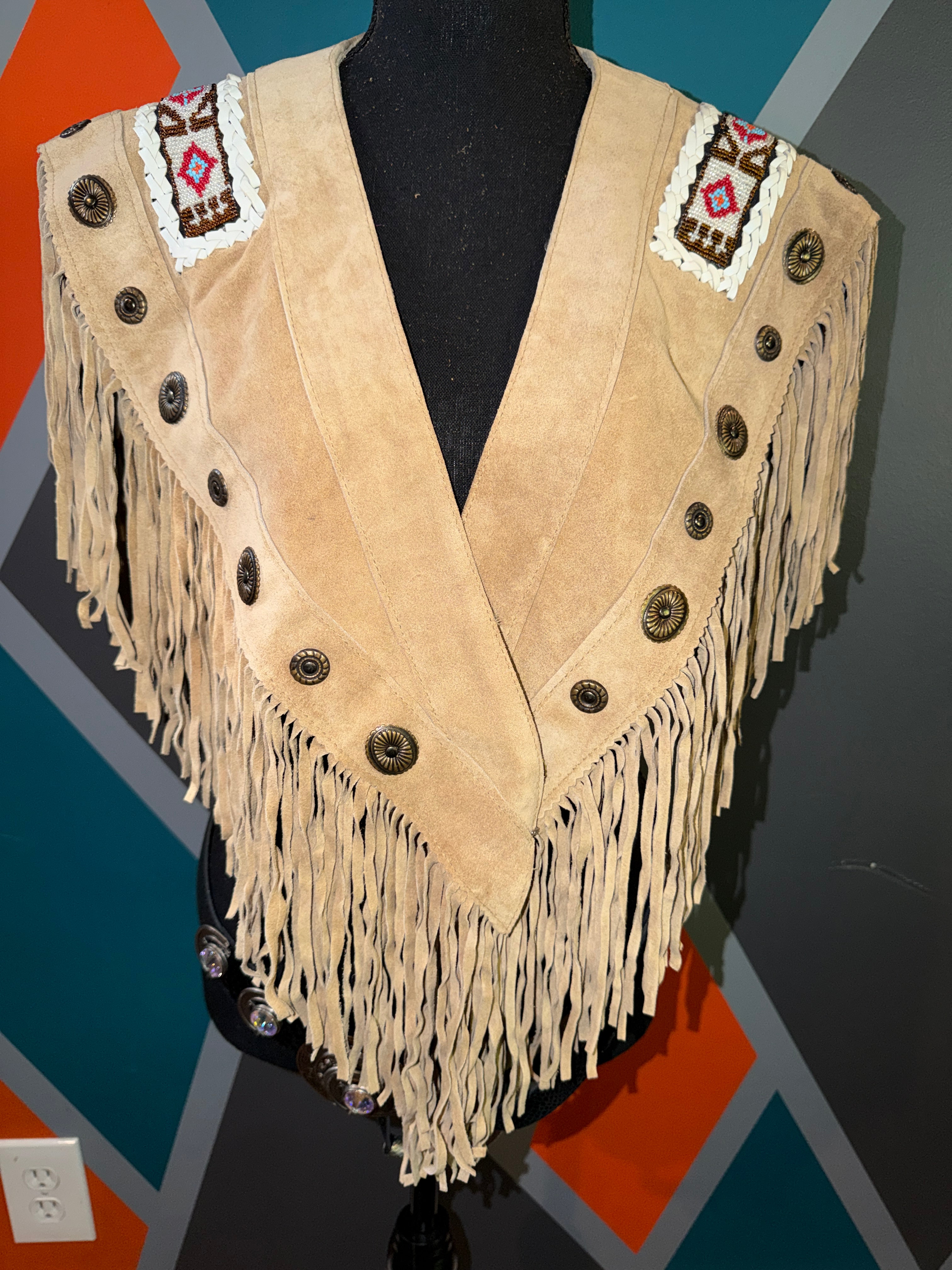 Wild West One-of-a-Kind Fringe Poncho