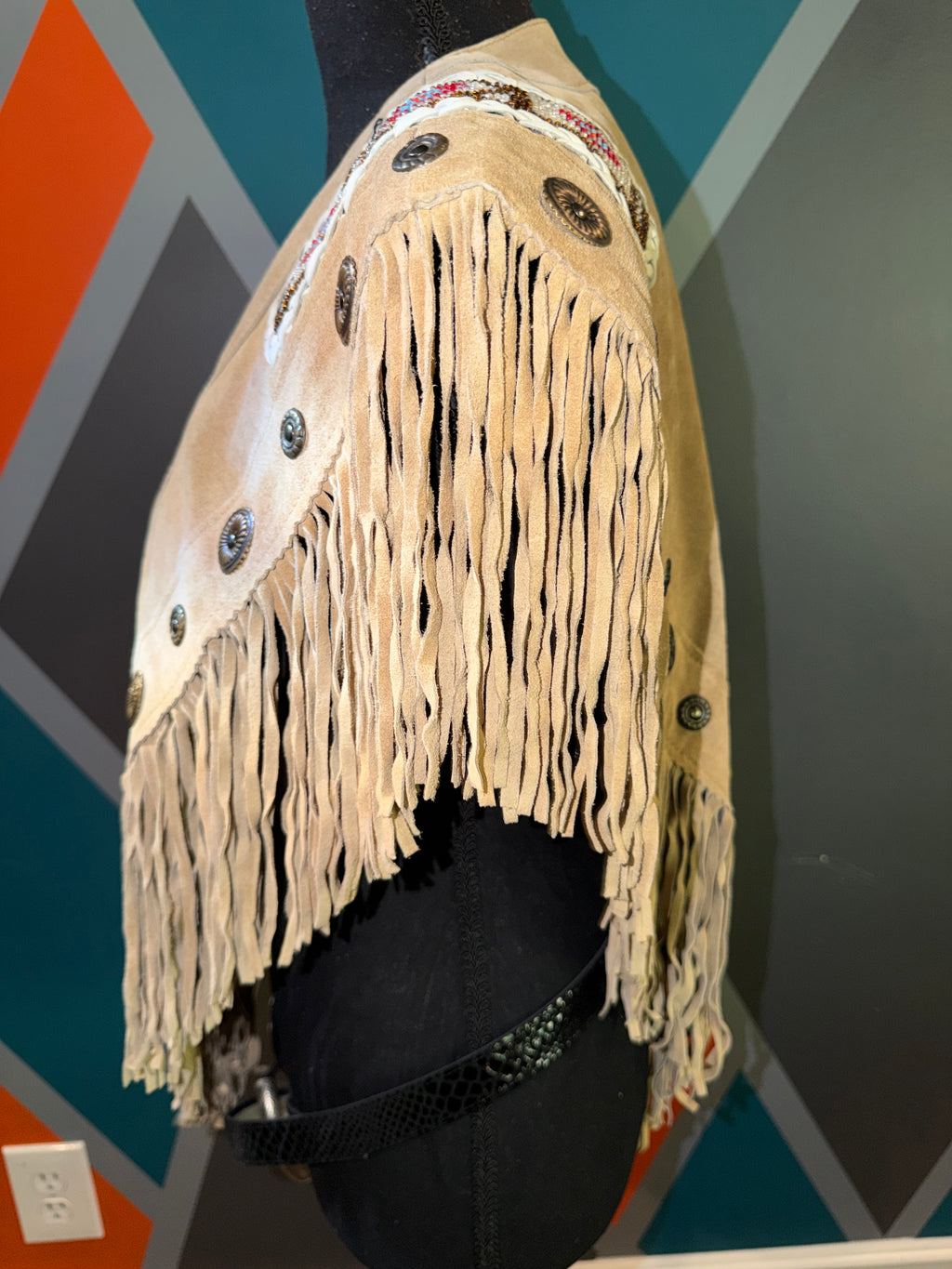 Wild West One-of-a-Kind Fringe Poncho
