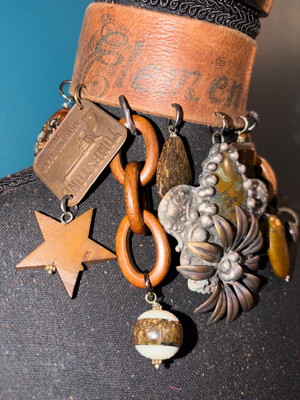 Wild West State Handmade Leather Choker - The Vault by Sacha