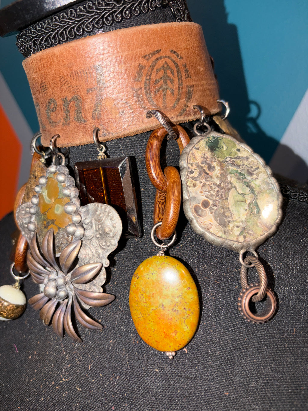 Wild West State Handmade Leather Choker - The Vault by Sacha