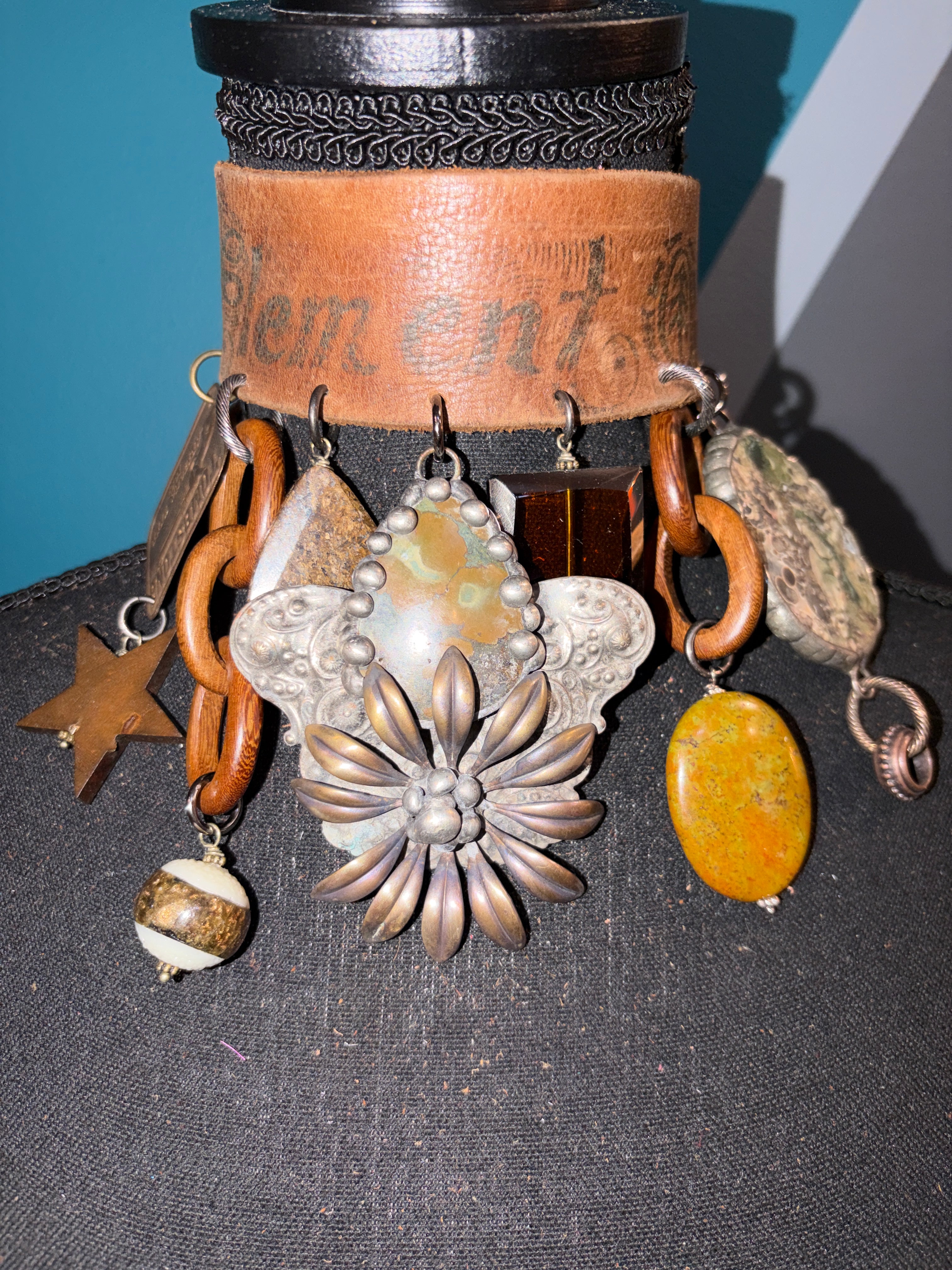 Wild West State Handmade Leather Choker - The Vault by Sacha