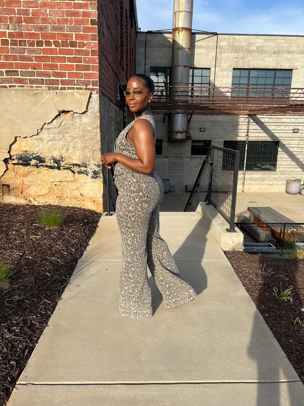 Chic Leopard Denim Two Piece Set | JEANS ONLY - The Vault by Sacha