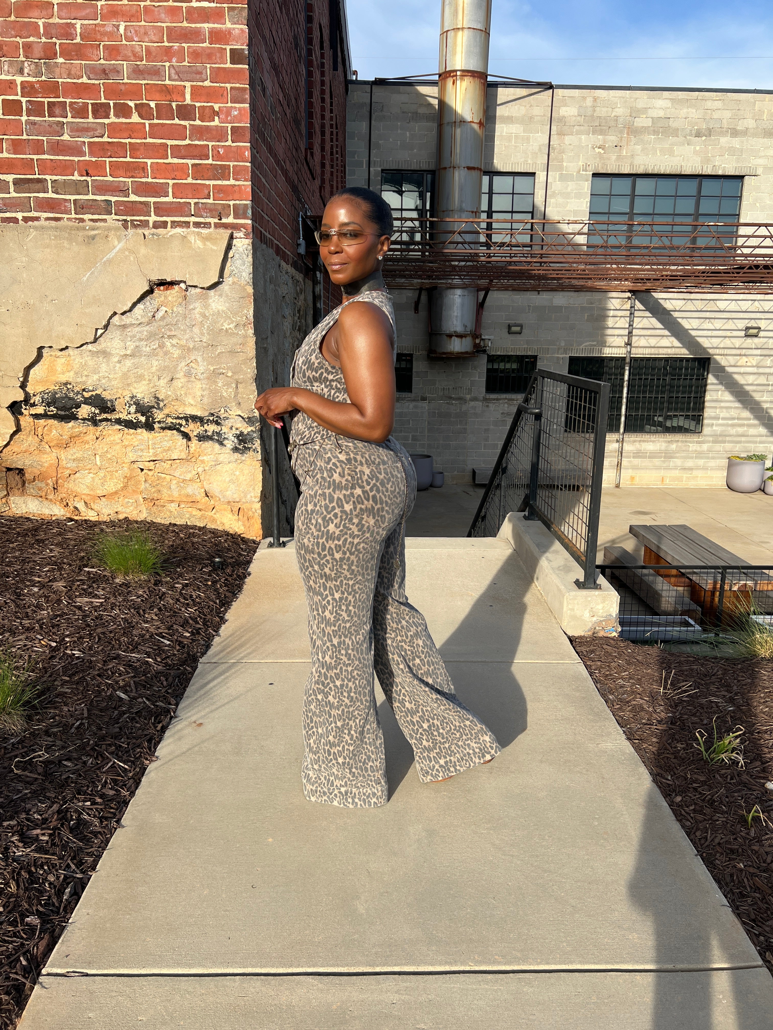 Chic Leopard Denim Two Piece Set | JEANS ONLY - The Vault by Sacha