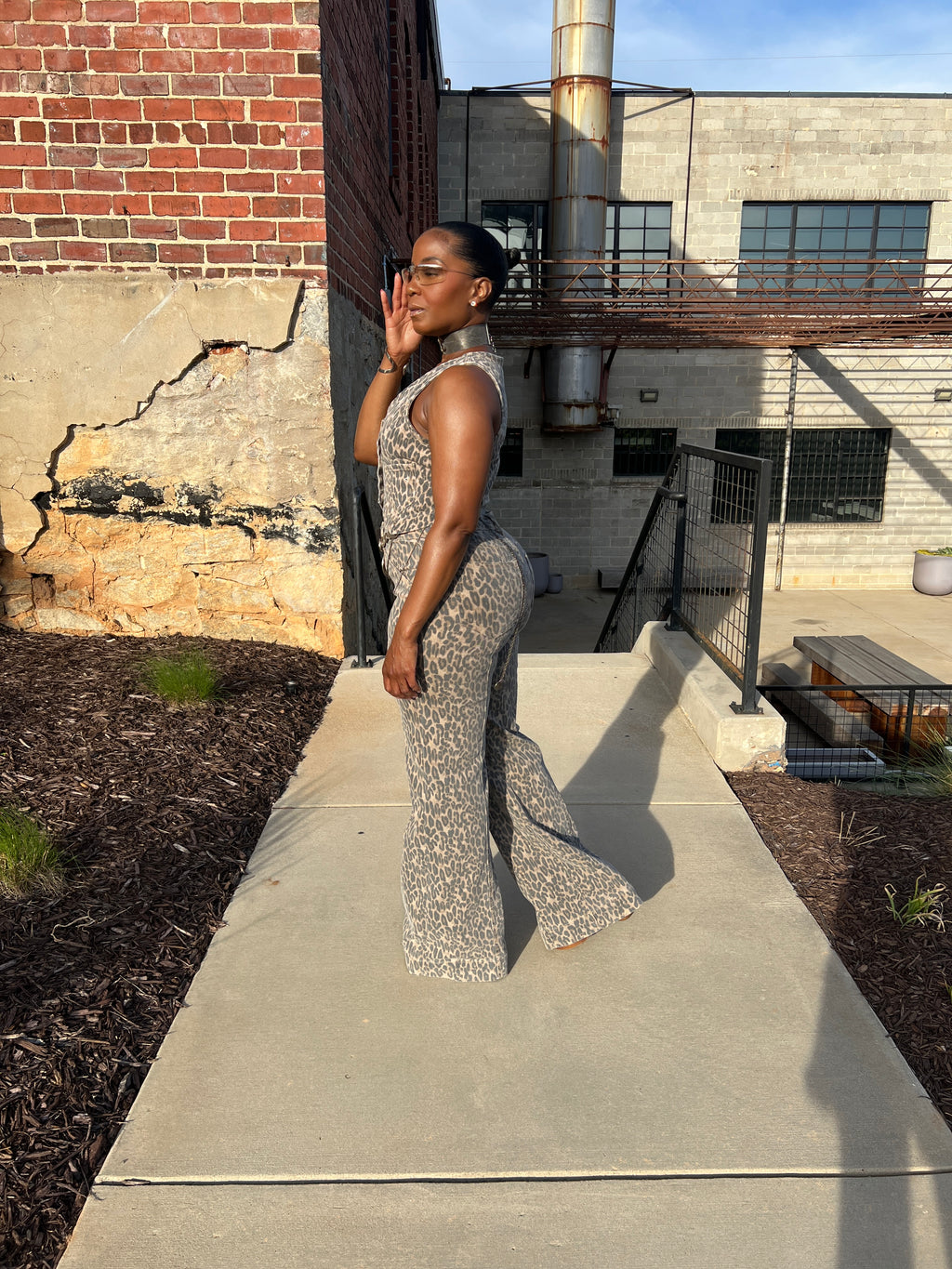 Chic Leopard Denim Two Piece Set | JEANS ONLY - The Vault by Sacha