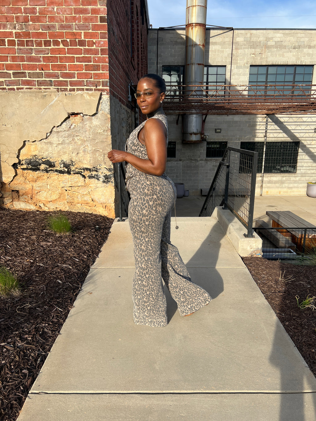 Chic Leopard Denim Two Piece Set | JEANS ONLY - The Vault by Sacha