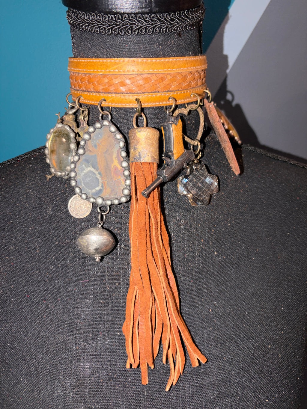 Outlaw Handmade Leather Choker - The Vault by Sacha