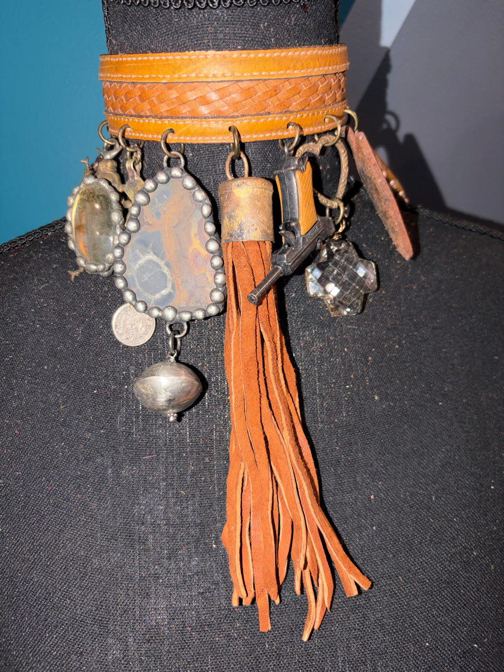 Outlaw Handmade Leather Choker - The Vault by Sacha