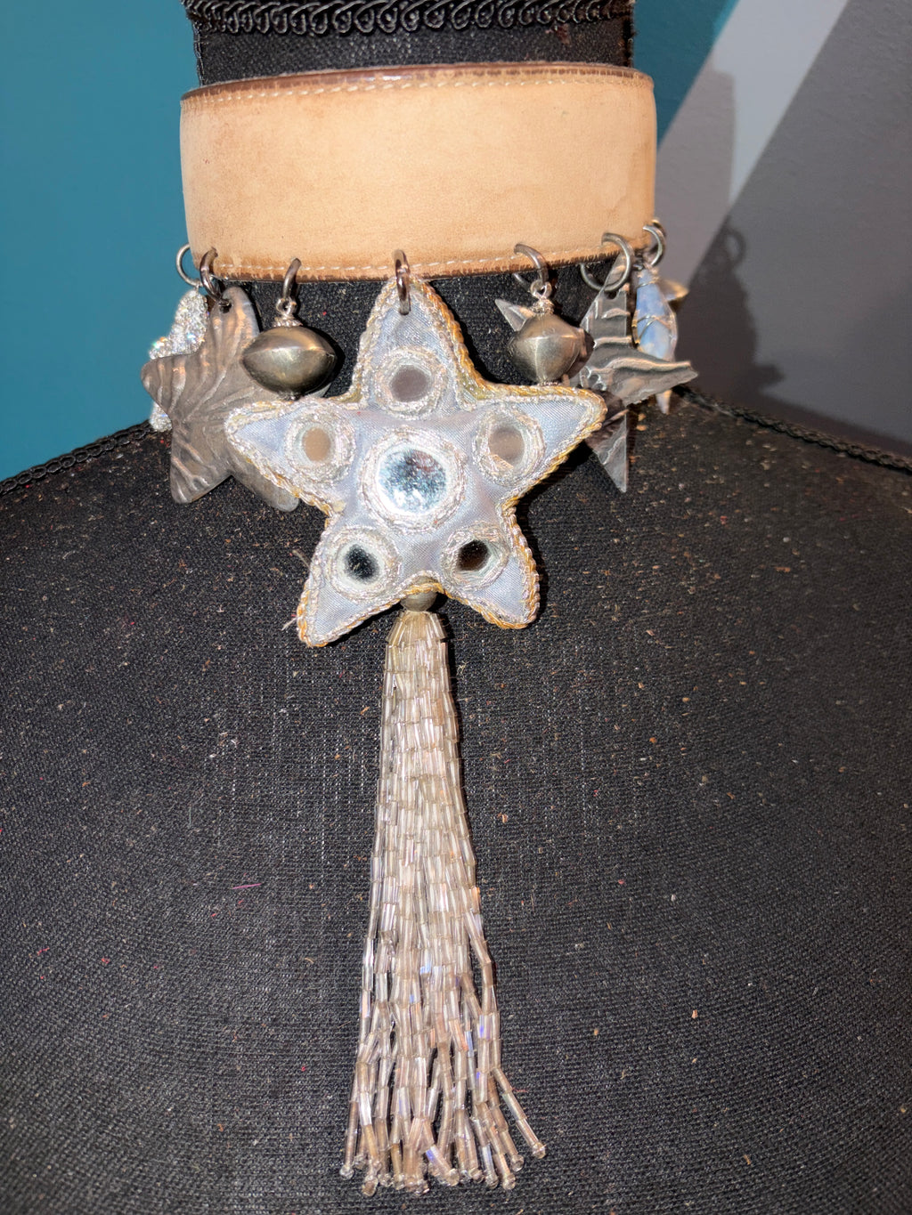 Shooting Star Handmade Leather Choker - The Vault by Sacha