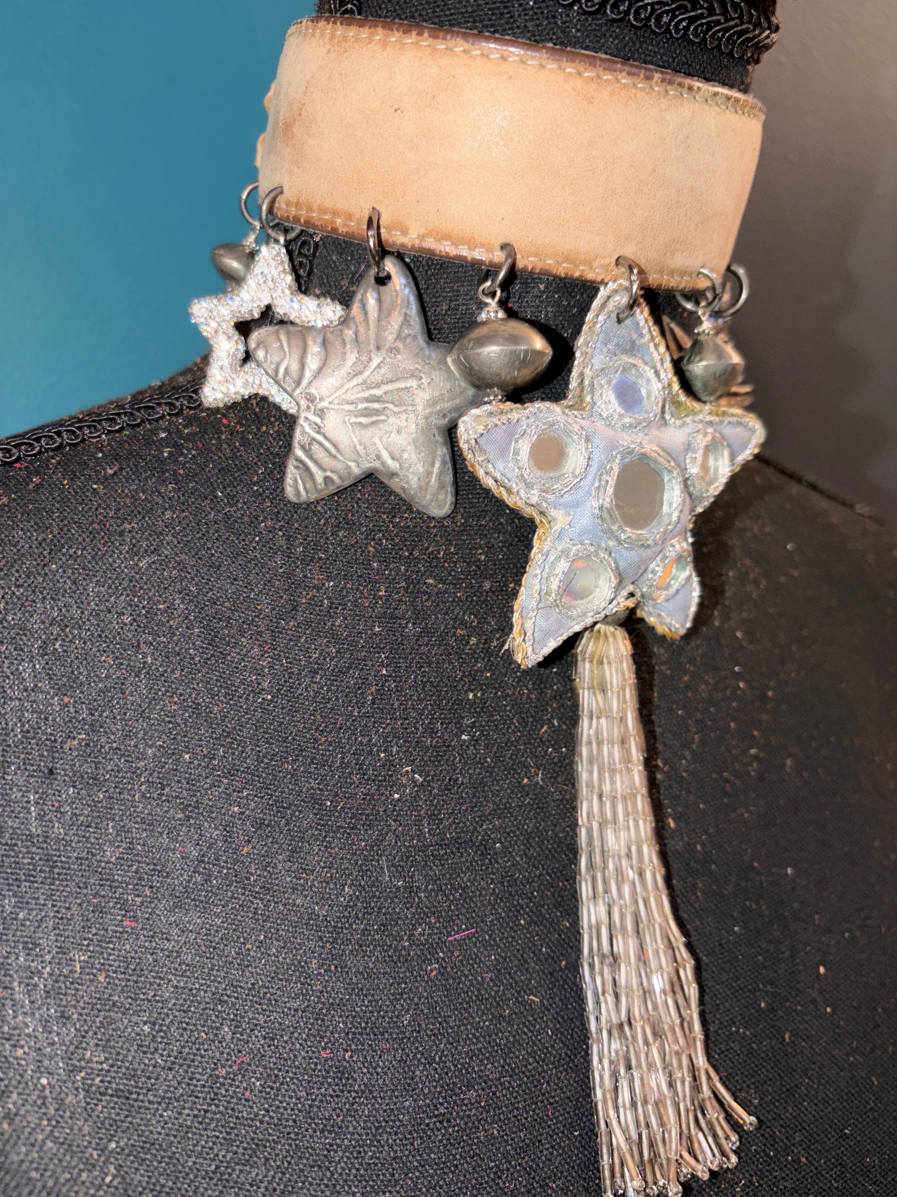 Shooting Star Handmade Leather Choker - The Vault by Sacha