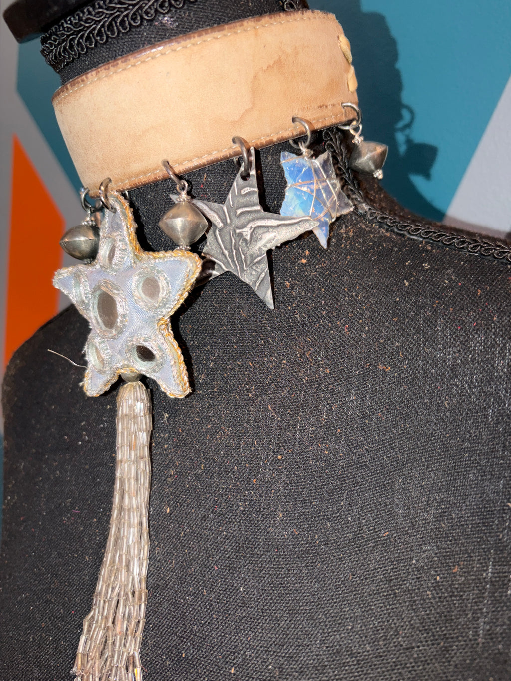 Shooting Star Handmade Leather Choker - The Vault by Sacha