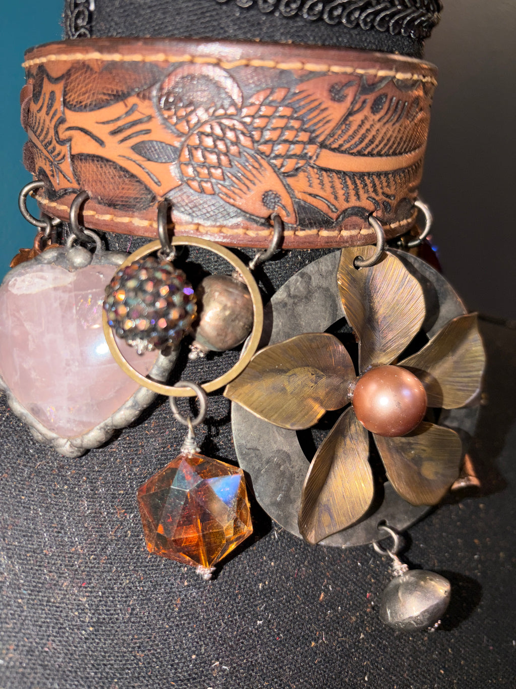Pistols & Petals Handmade Leather Choker - The Vault by Sacha
