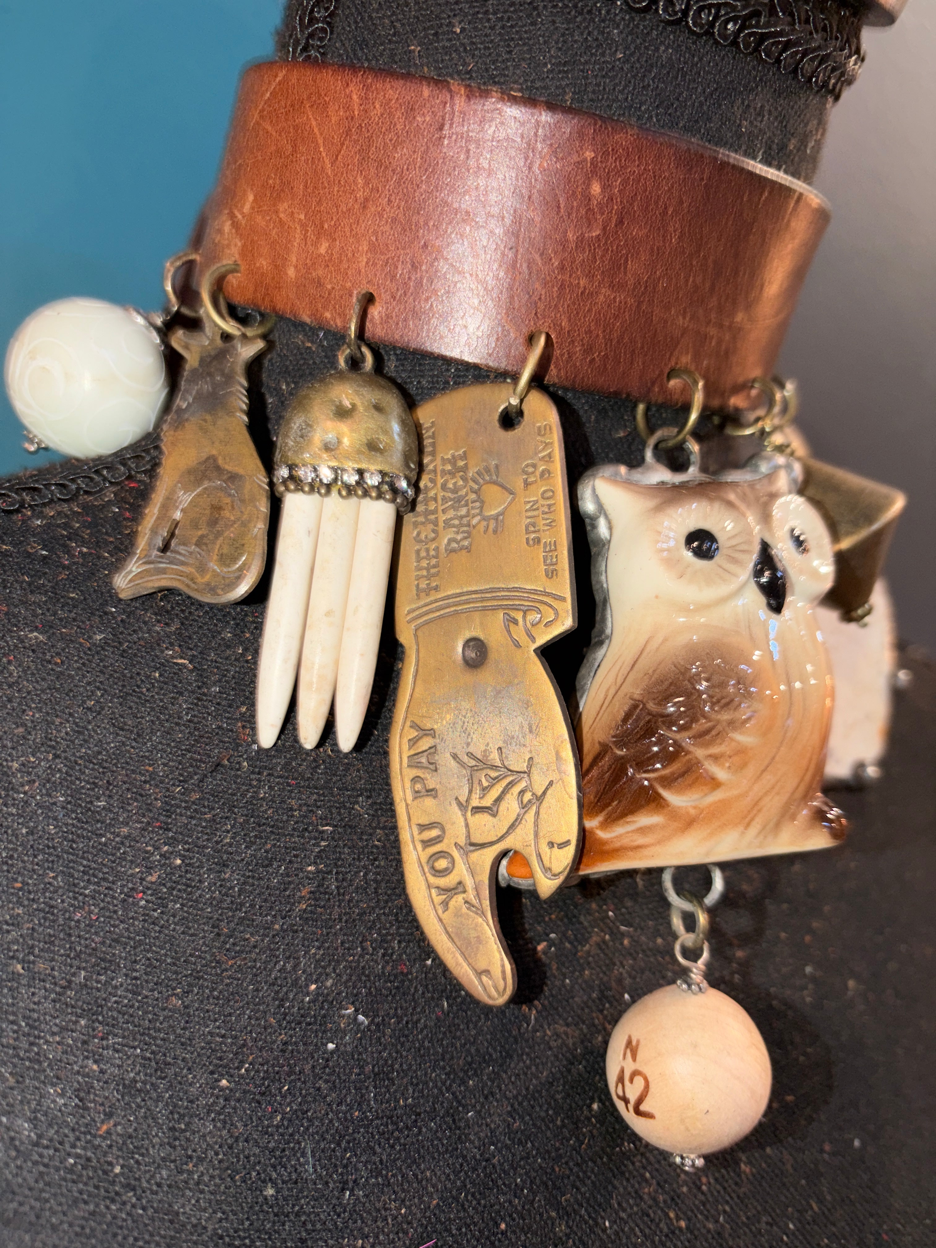 Who Who Handmade Leather Choker - The Vault by Sacha
