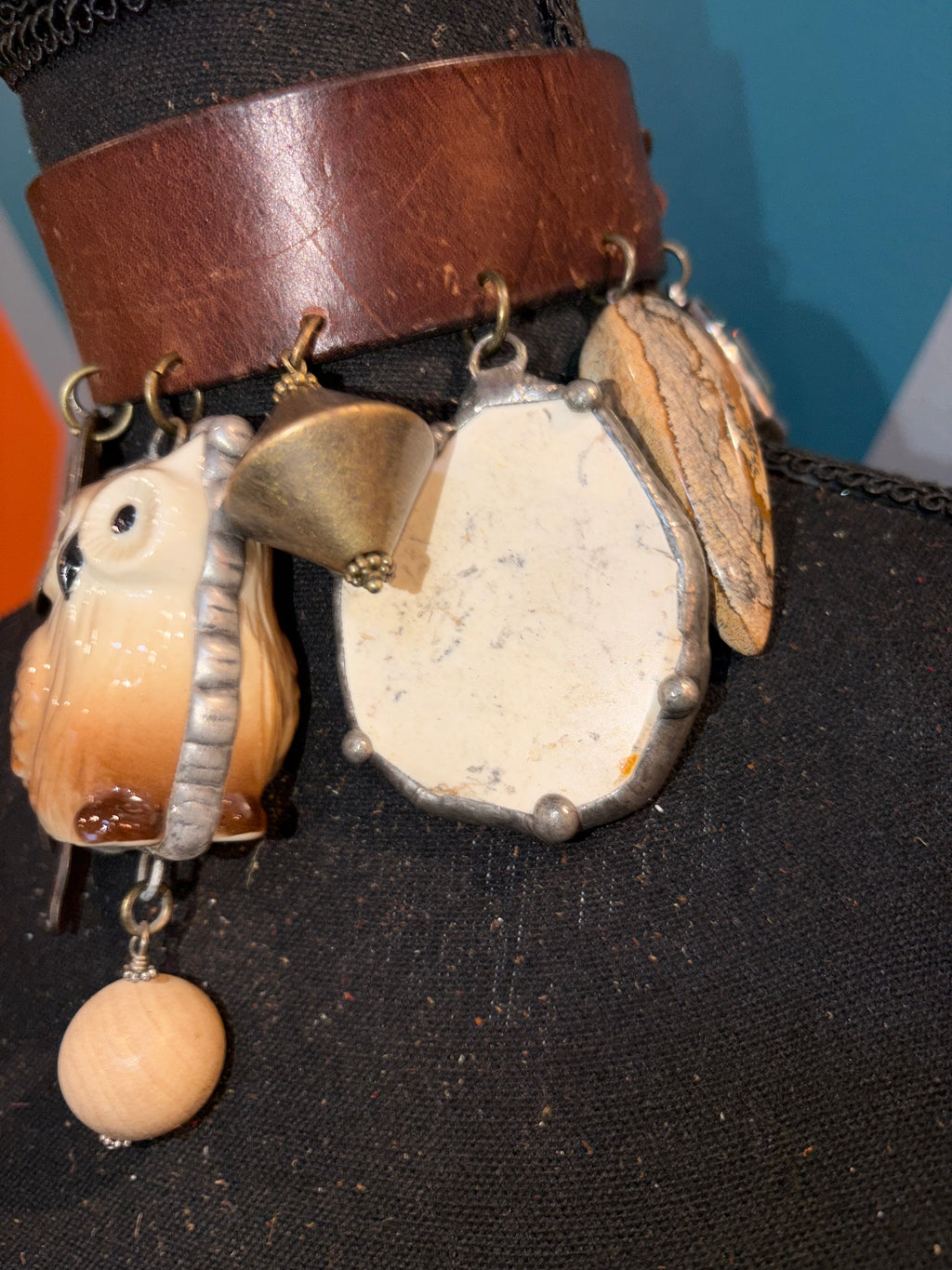 Who Who Handmade Leather Choker - The Vault by Sacha