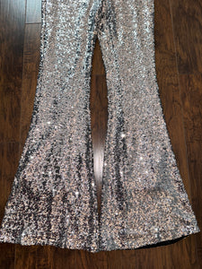 Sequin flare pants