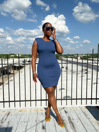 Dark Sapphire Knit Dress