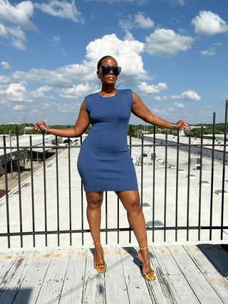 Dark Sapphire Knit Dress