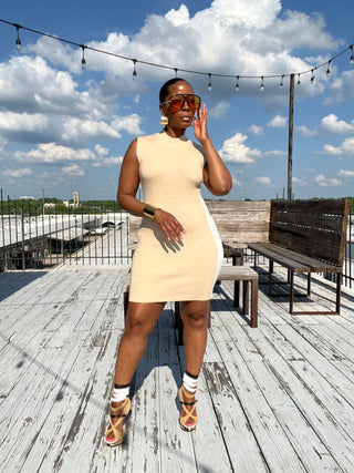 Vanilla Swirl Knit Dress