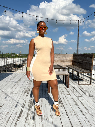 Vanilla Swirl Knit Dress