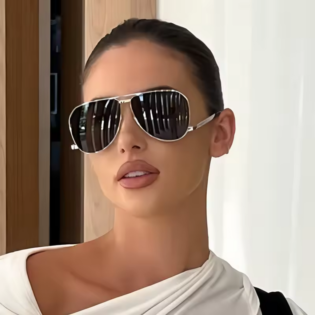 Inverted Aviator Frame Silver - The Vault by Sacha