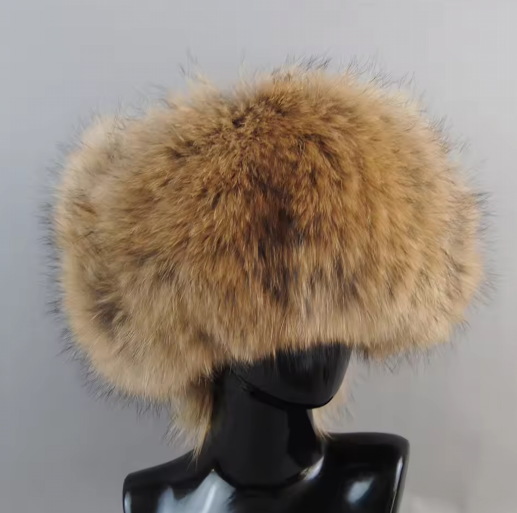 Brown Genuine Leather & Fox Fur Trapper Hat - The Vault by Sacha
