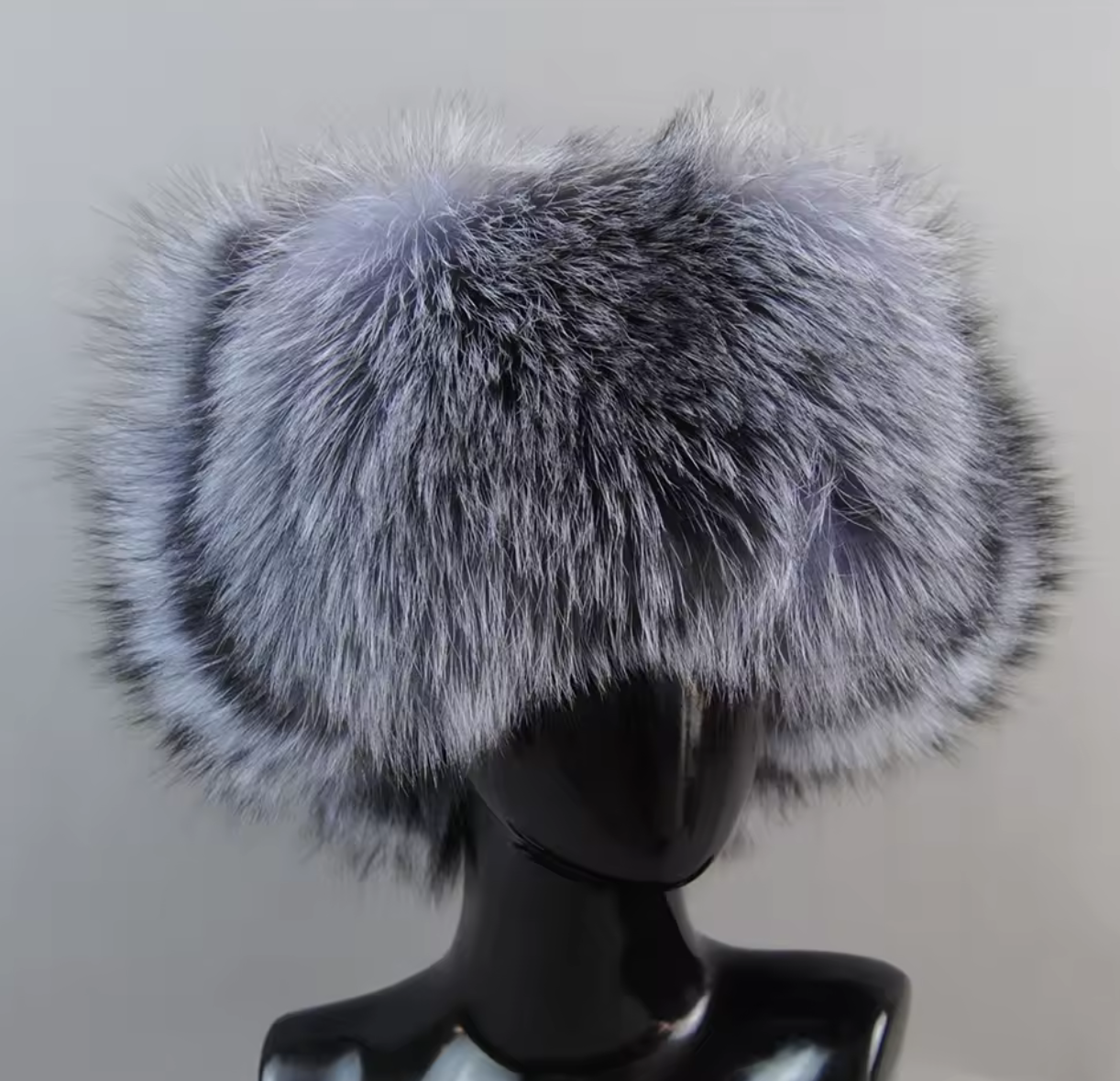 Silver Genuine Leather & Fox Fur Trapper Hat - The Vault by Sacha
