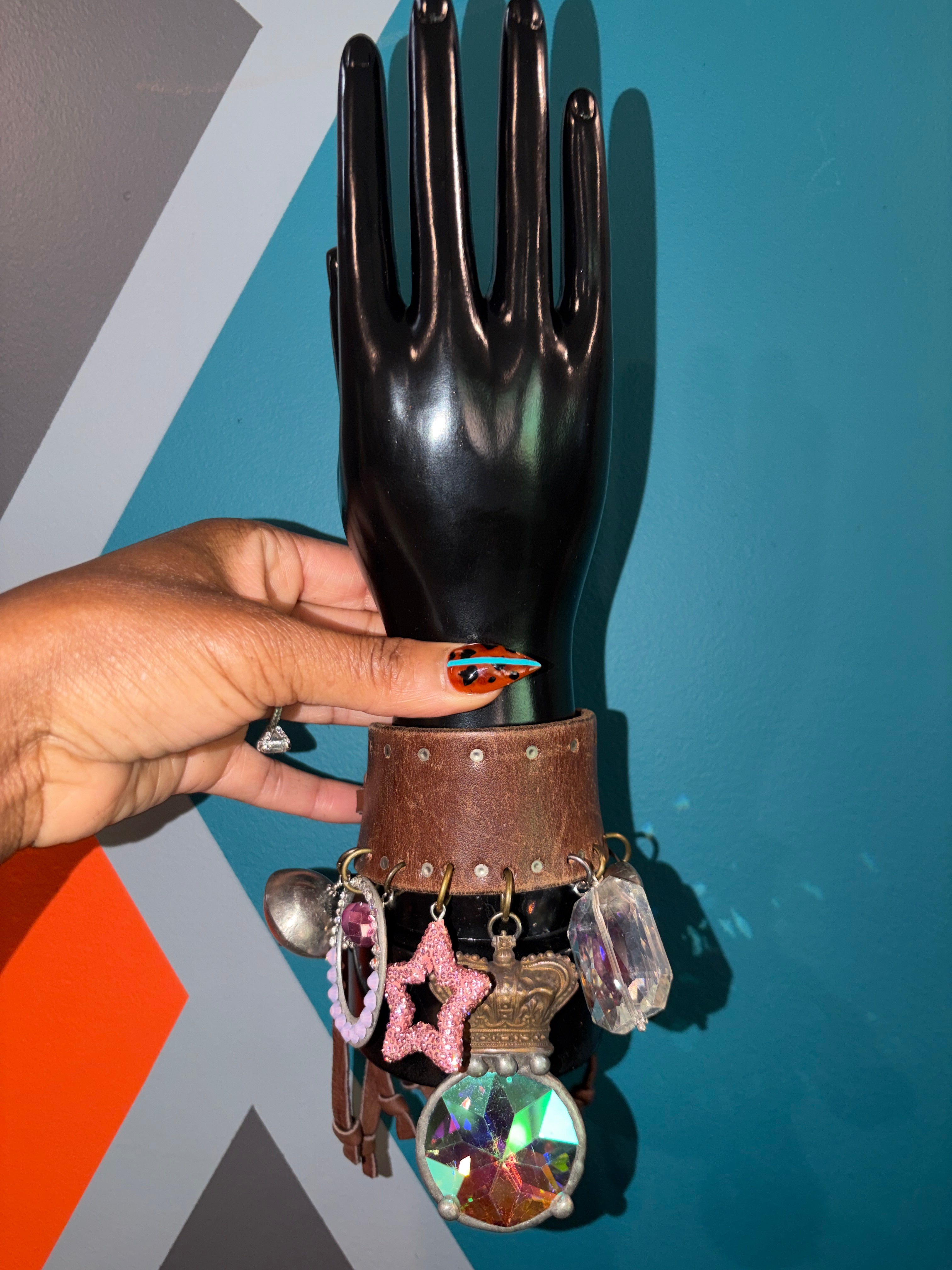 Crown Her Handmade Leather Bracelet - The Vault by Sacha