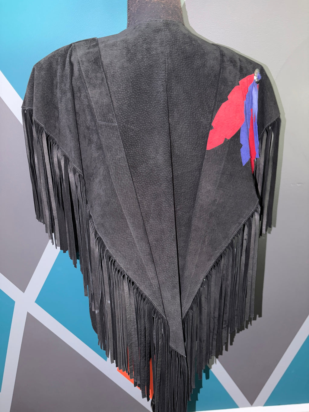 War Paint Genuine Leather Vintage Fringe Poncho - The Vault by Sacha