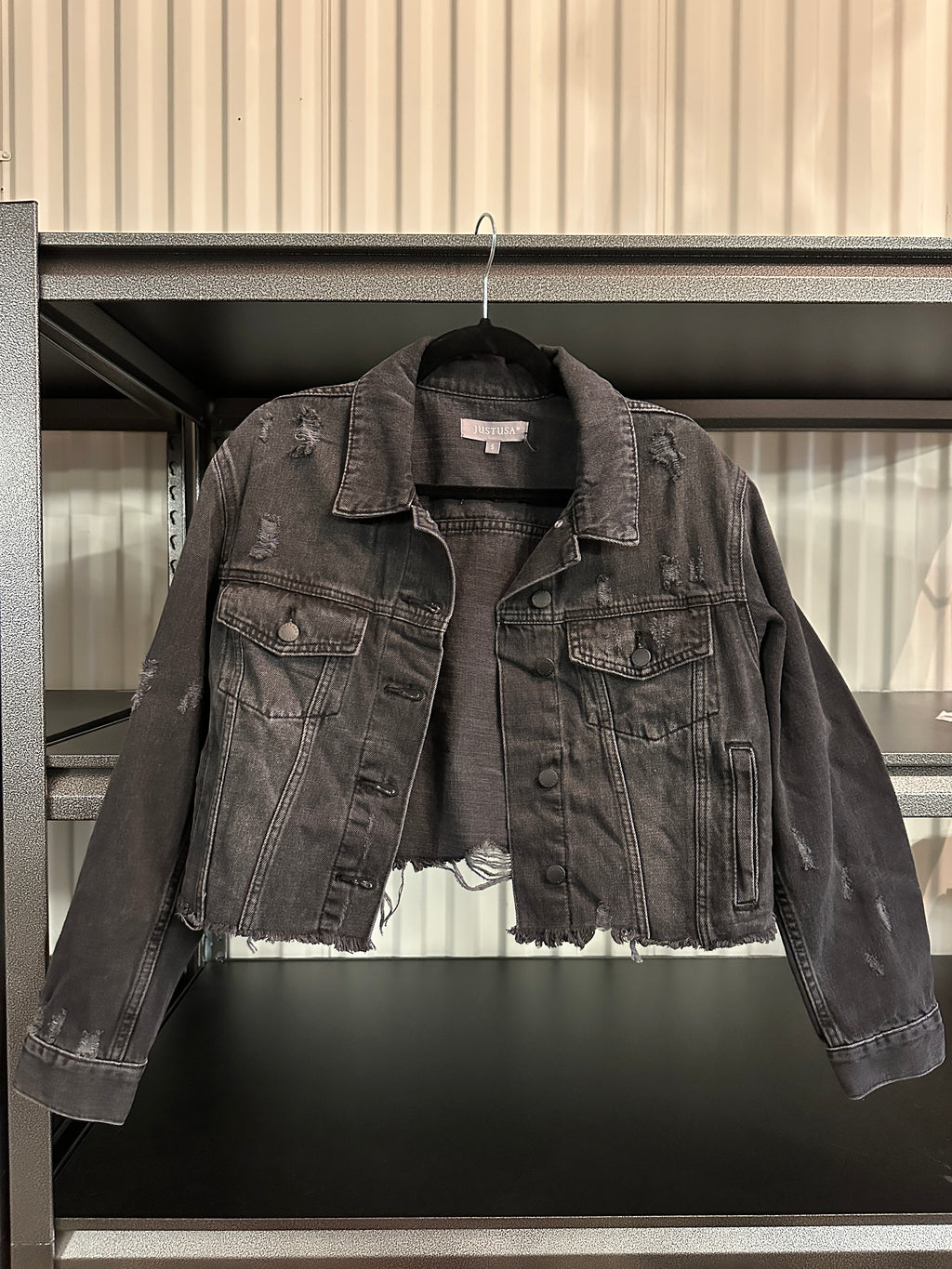 Distressed Smoke Denim Jacket | FINAL SALE - The Vault by Sacha
