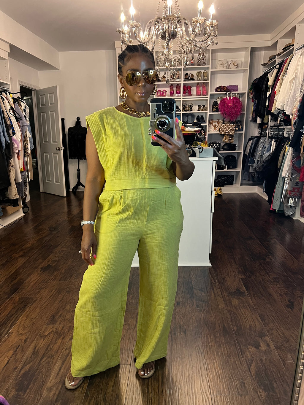 Lime Green Pant Set (SOLD TOGETHER)Final sale - The Vault by Sacha