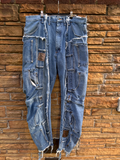 Custom Reworked Denim Pant 36 inch waist stretch - Long length - The Vault by Sacha