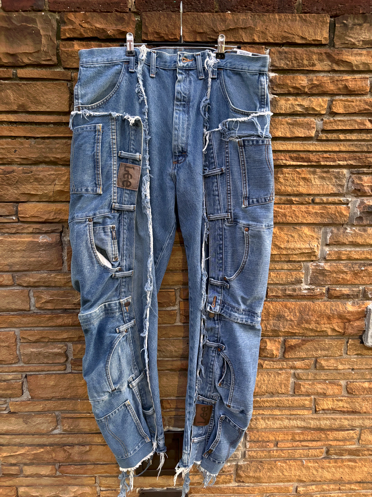 Custom Reworked Denim Pant 36 inch waist stretch - Long length - The Vault by Sacha