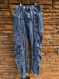 Custom Reworked Denim Pant 32 inch waist stretch - The Vault by Sacha