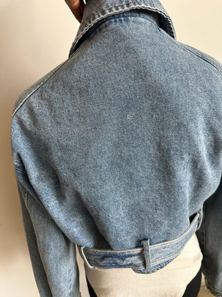 Denim Motorcycle Biker Jacket - The Vault by Sacha