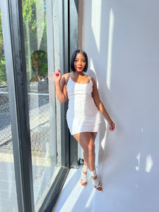 Blanca Leather mini Dress