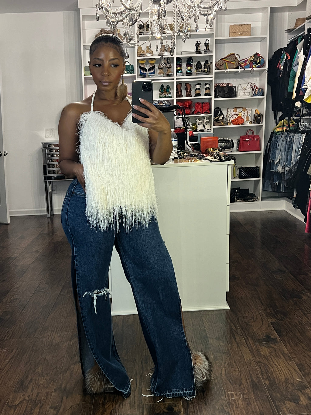 The Showstopper Fringe Halter - The Vault by Sacha