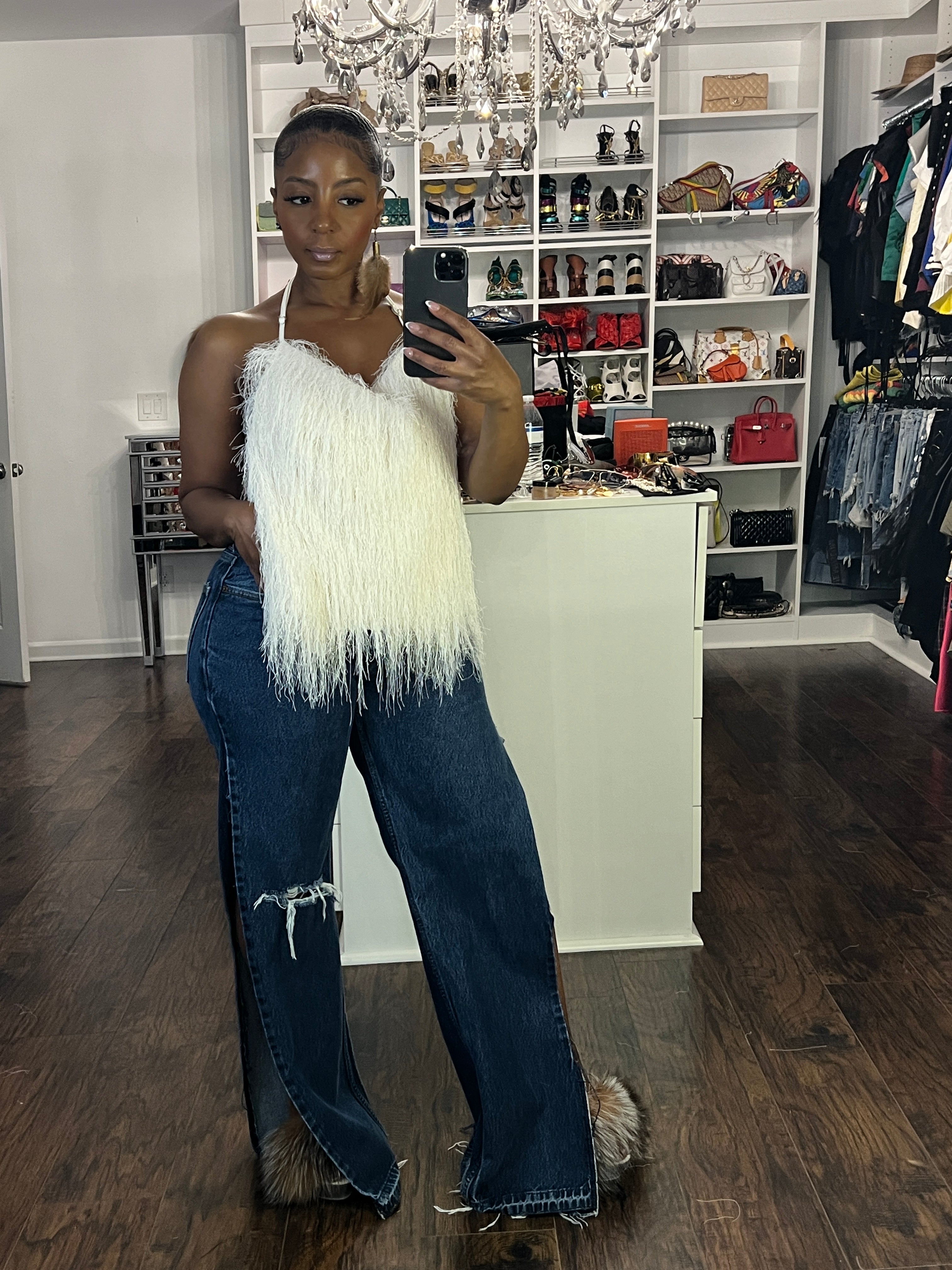 The Showstopper Fringe Halter - The Vault by Sacha